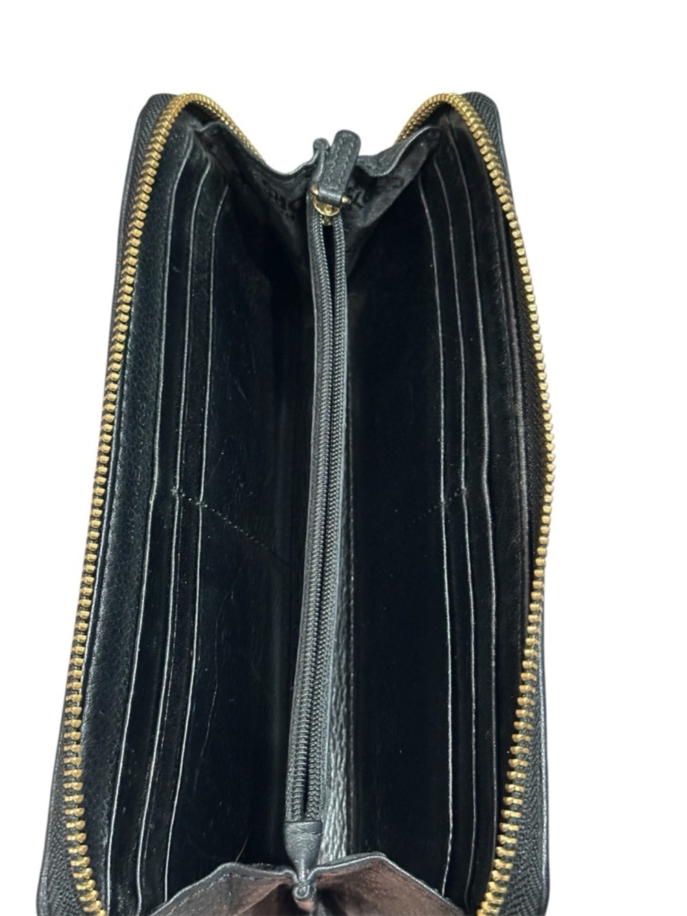 Michael Kors Black Leather Zip Wallet with Gold Hardware - Picture 5 of 5
